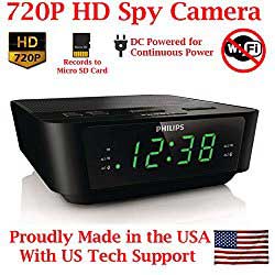 clock radio camera spy device